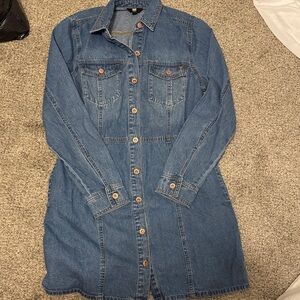 Frye Blue Denim Midi Dress